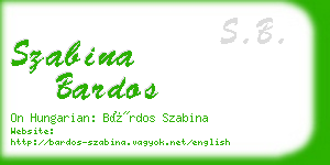 szabina bardos business card